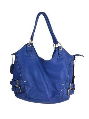 Marco Avane Vintage Y2K Blue Leather Shoulder Bag Purse Crossbody Strap